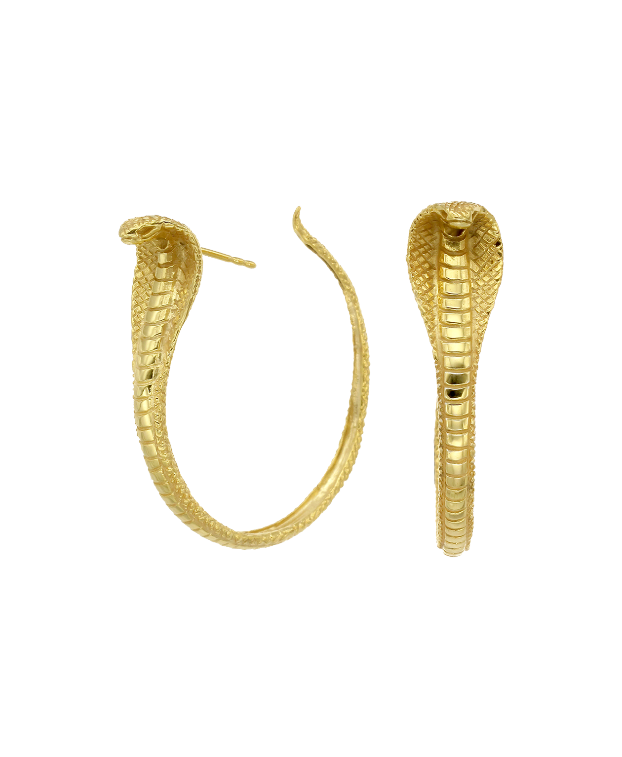 Protect Me Hoop Earrings - 22k Gold Vermeil