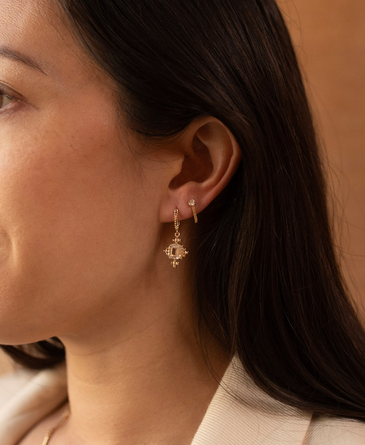 Reya Hoops & Bianca Studs Gift Set - 22k Gold Vermeil