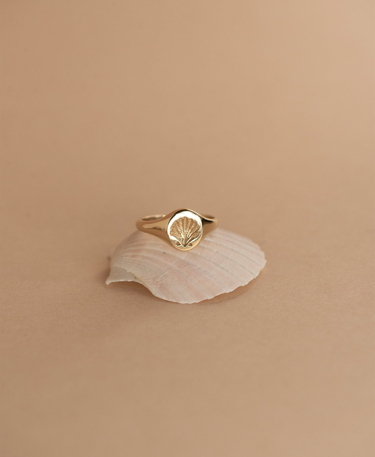 Secret Society of Shell Lovers Signet - 22k Gold Vermeil