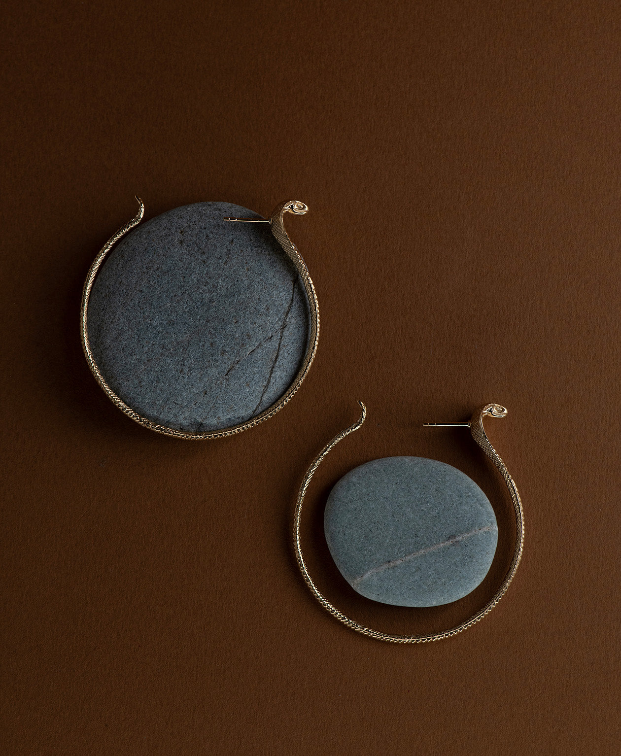 Snake Hoops - 22k Gold Vermeil