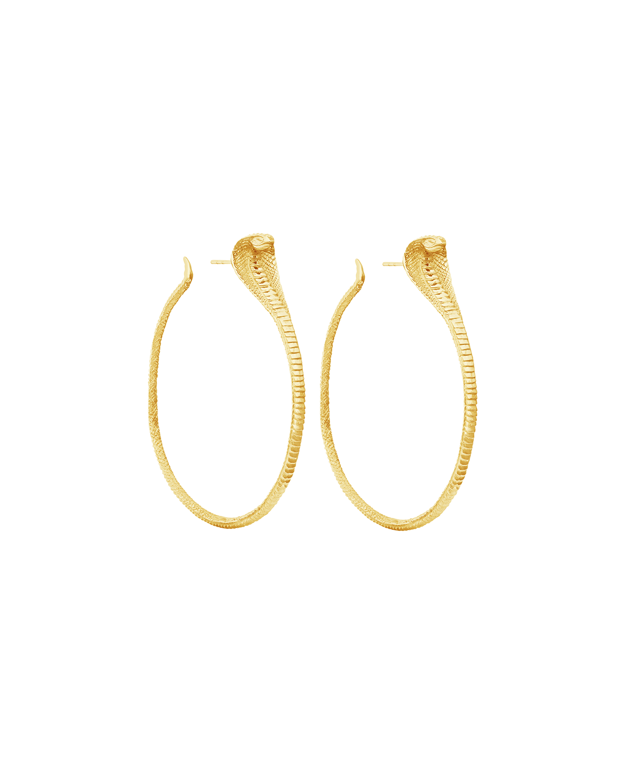 Snake Hoops - 22k Gold Vermeil