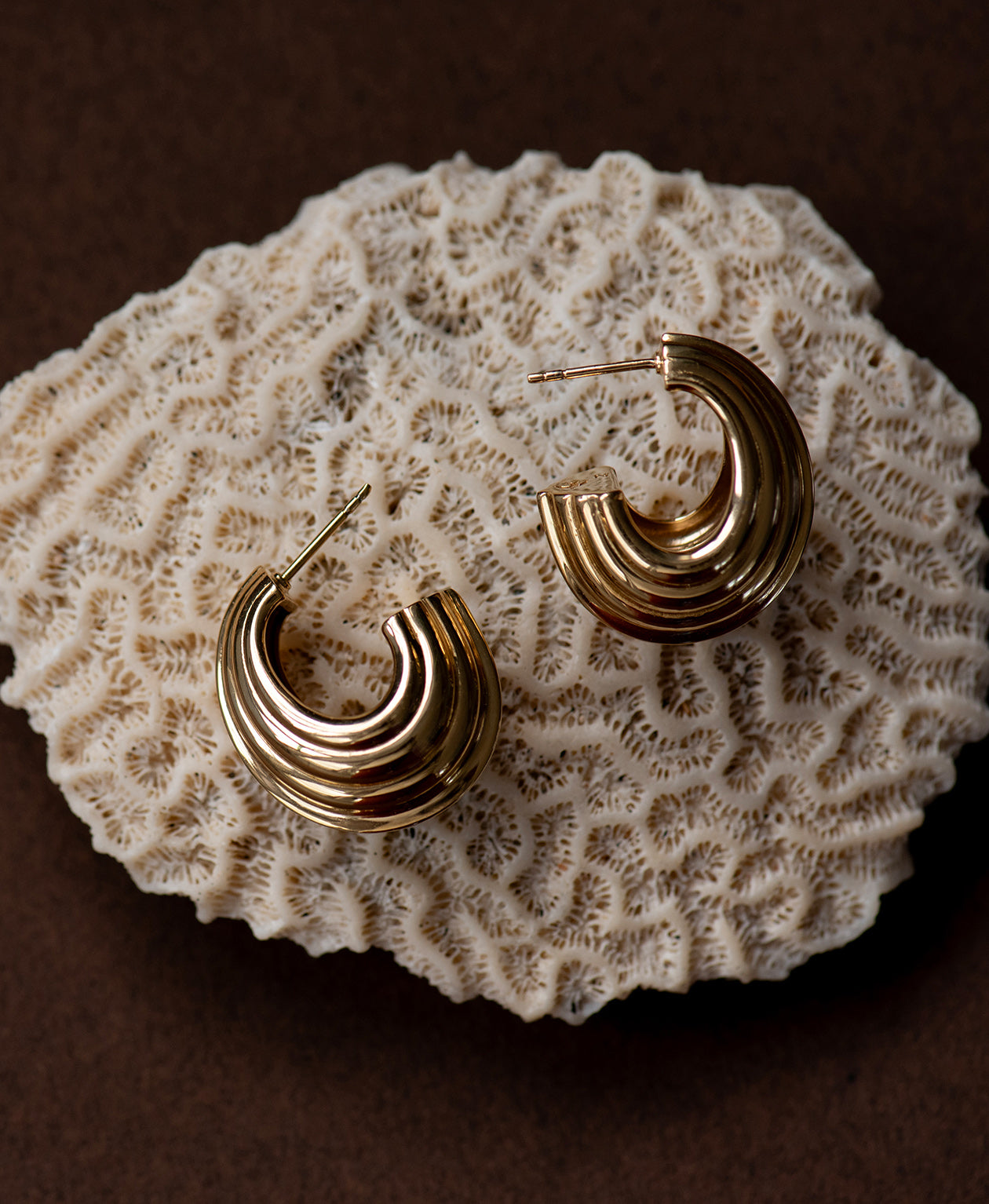 Solina Hoops - 22k Gold Vermeil
