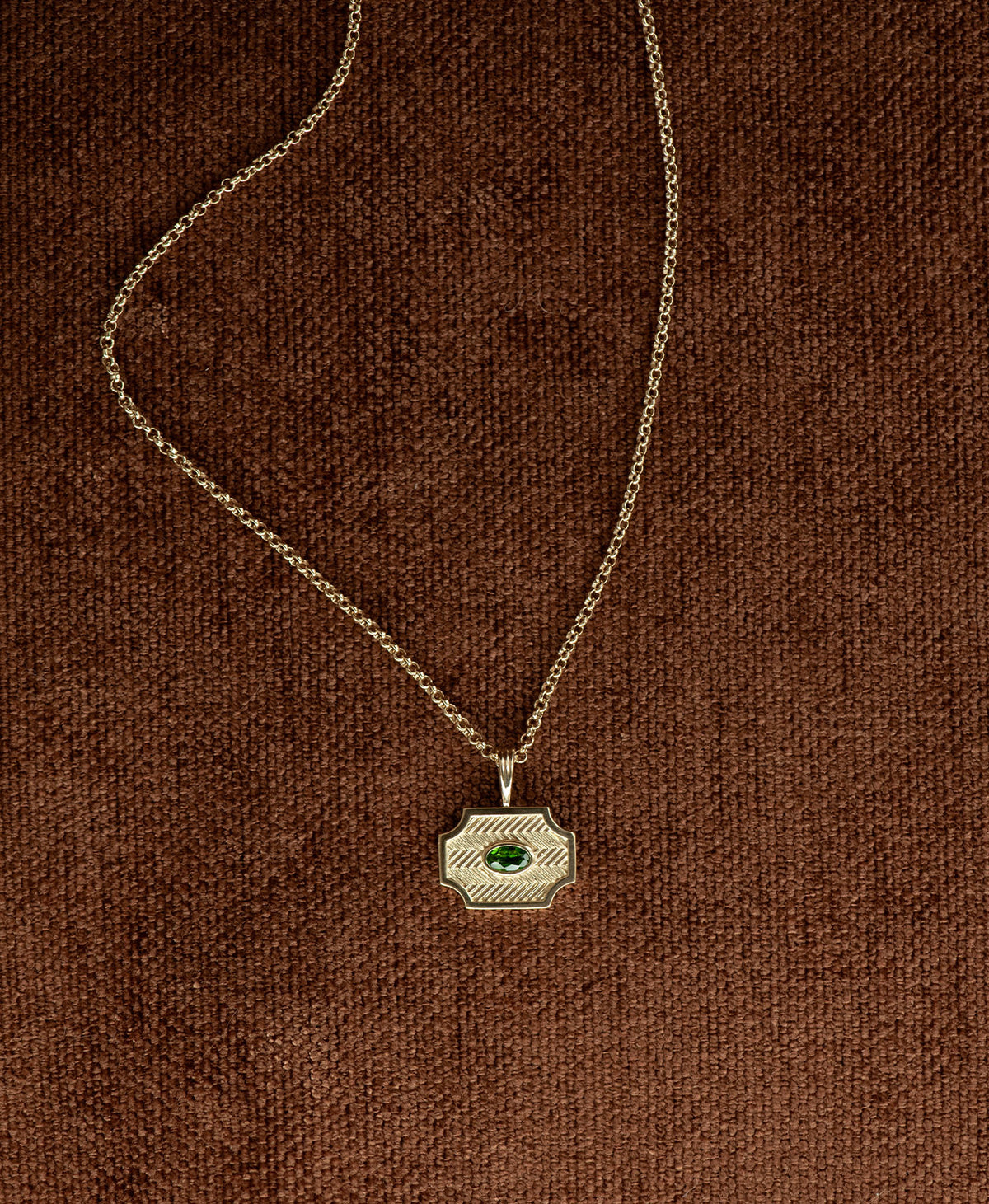Soul Sister Necklace - 22k Gold Vermeil, Chrome Diopside