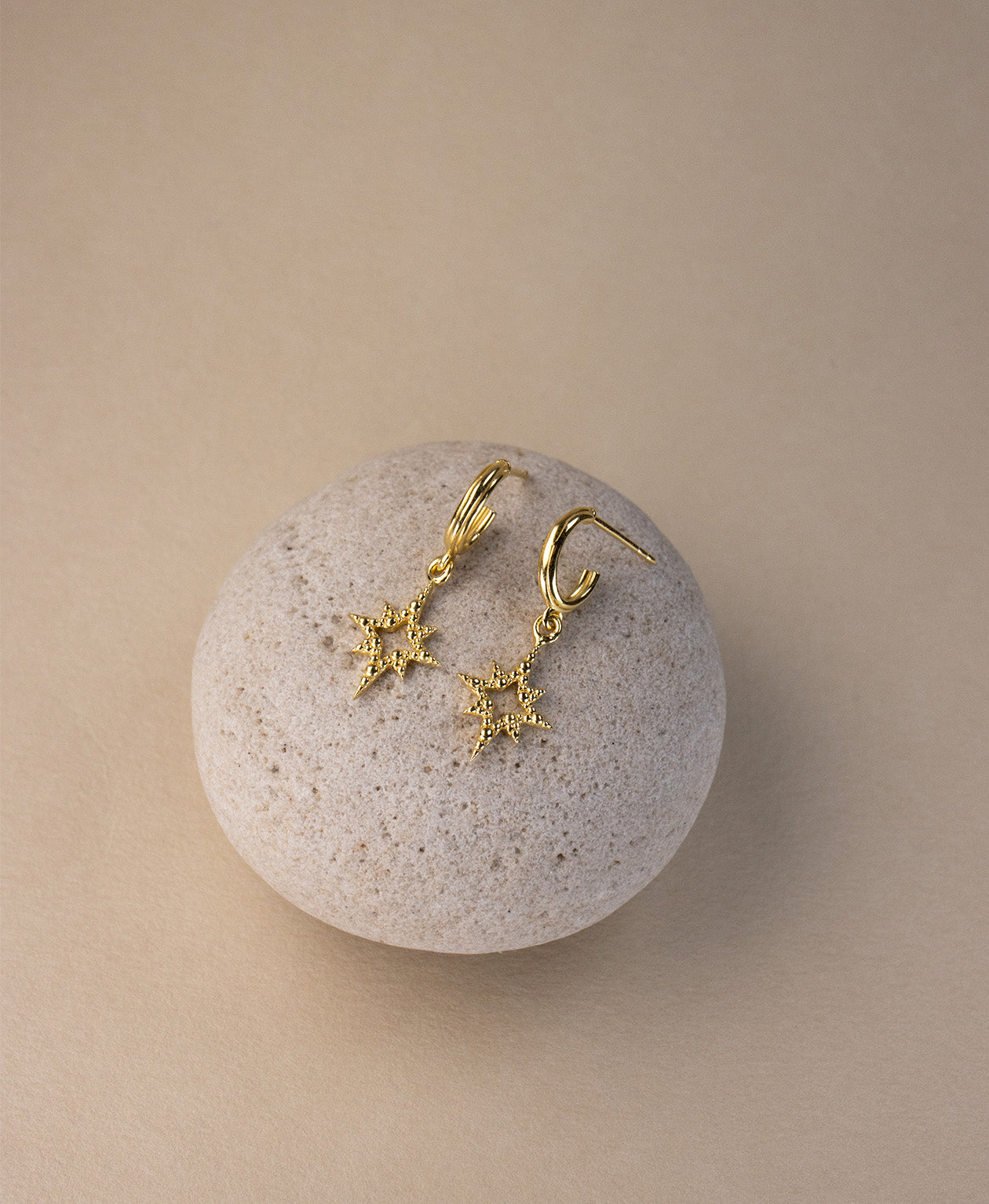 Z&M X Kirsty Gallagher Star Seed Hoops - 22k Gold Vermeil