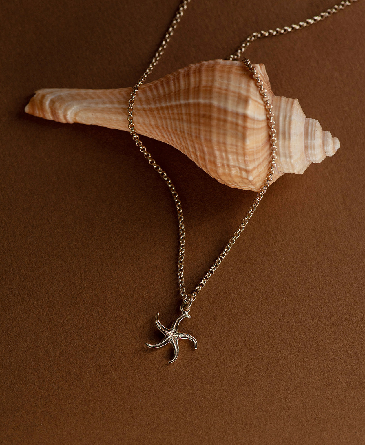 Starfish Necklace - 22k Gold Vermeil