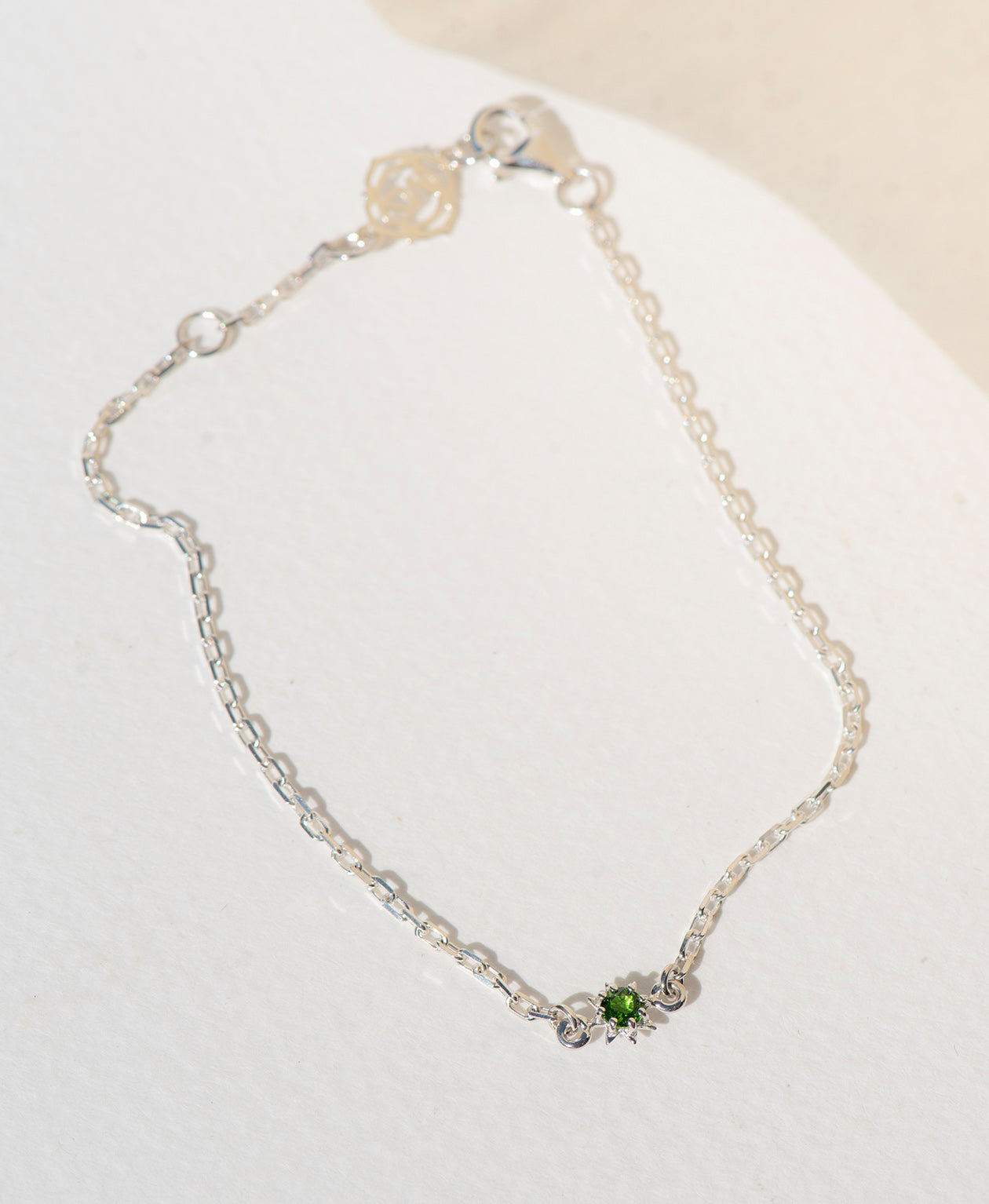 Stella Bracelet - 925 Sterling Silver, Chrome Diopside