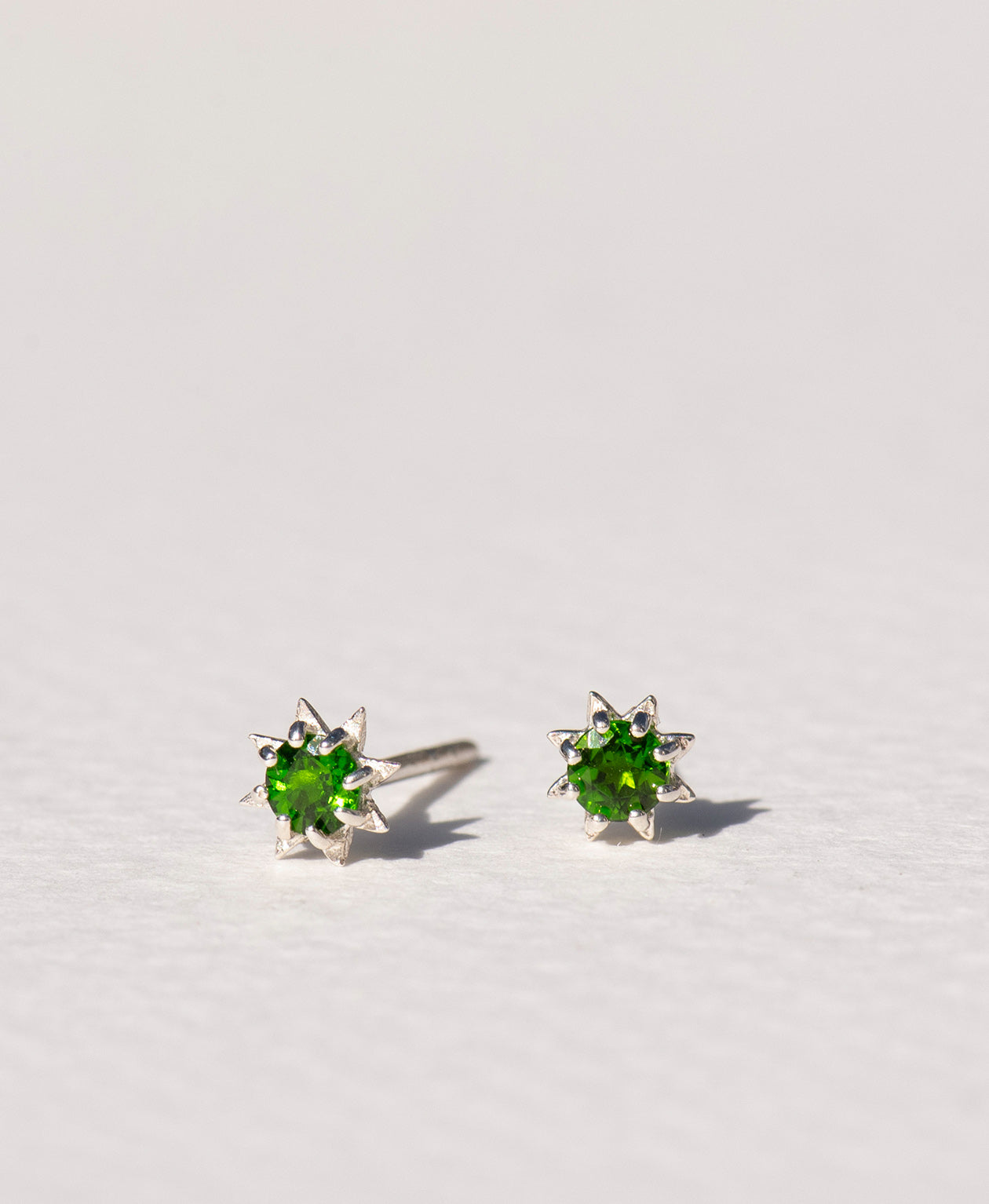 Stella Earrings - 925 Sterling Silver, Chrome Diopside
