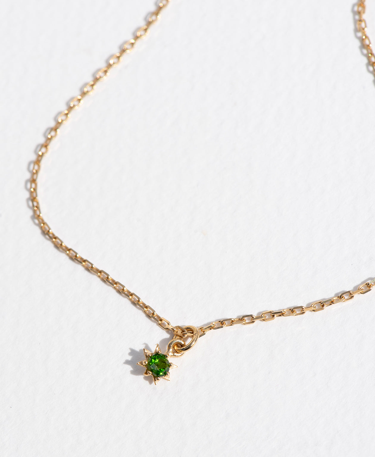 Stella Necklace - 22k Gold Vermeil, Chrome Diopside