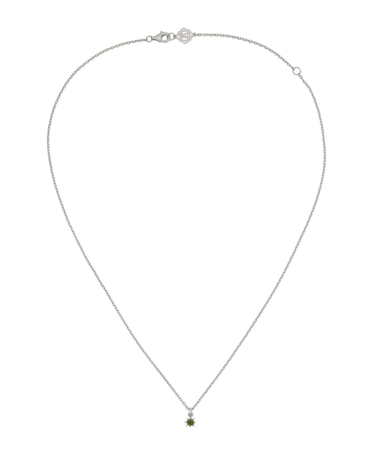 Stella Necklace - 925 Sterling Silver, Chrome Diopside