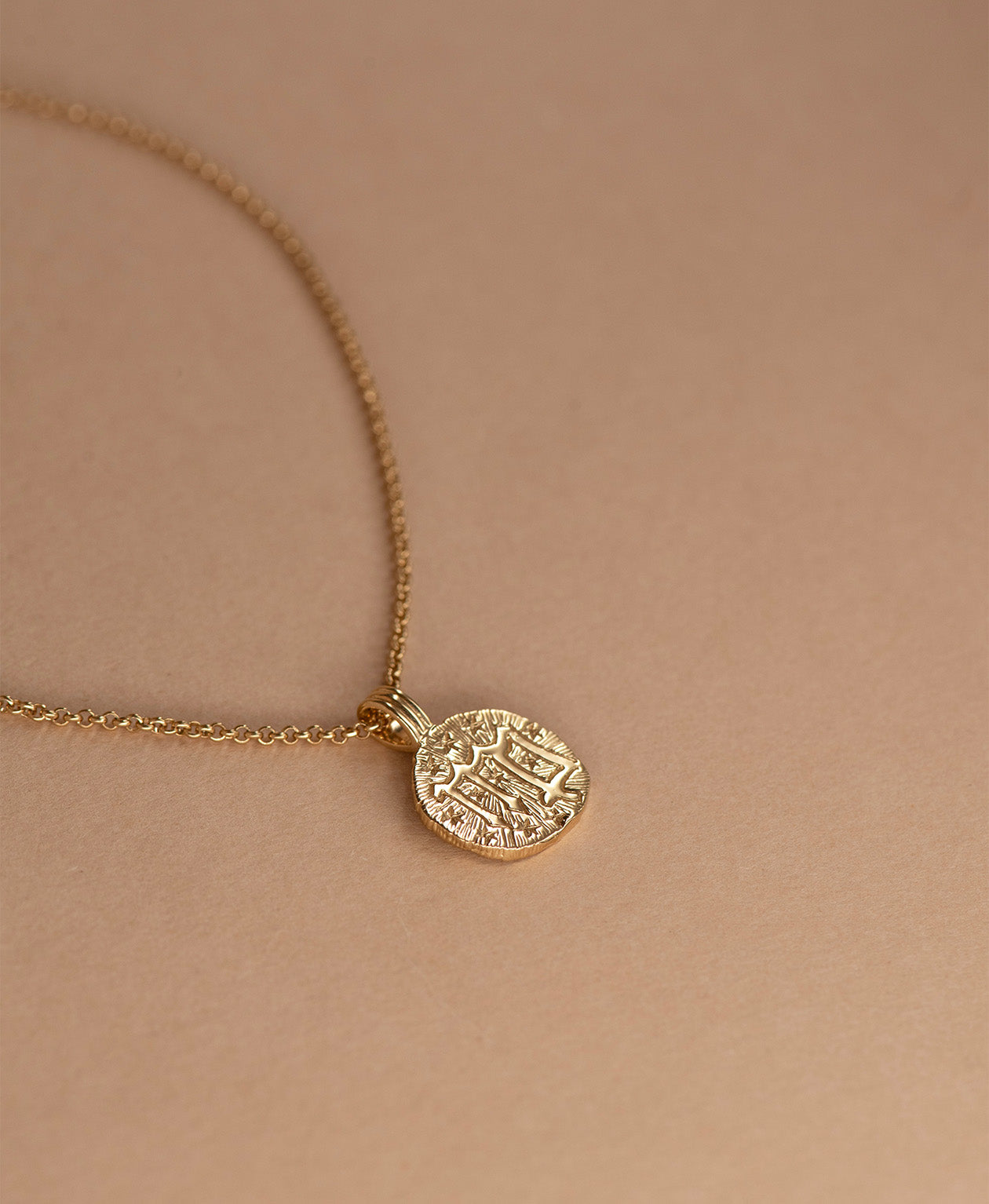 Sun in Virgo Necklace 22k Gold Vermeil Zoë Morgan NZ
