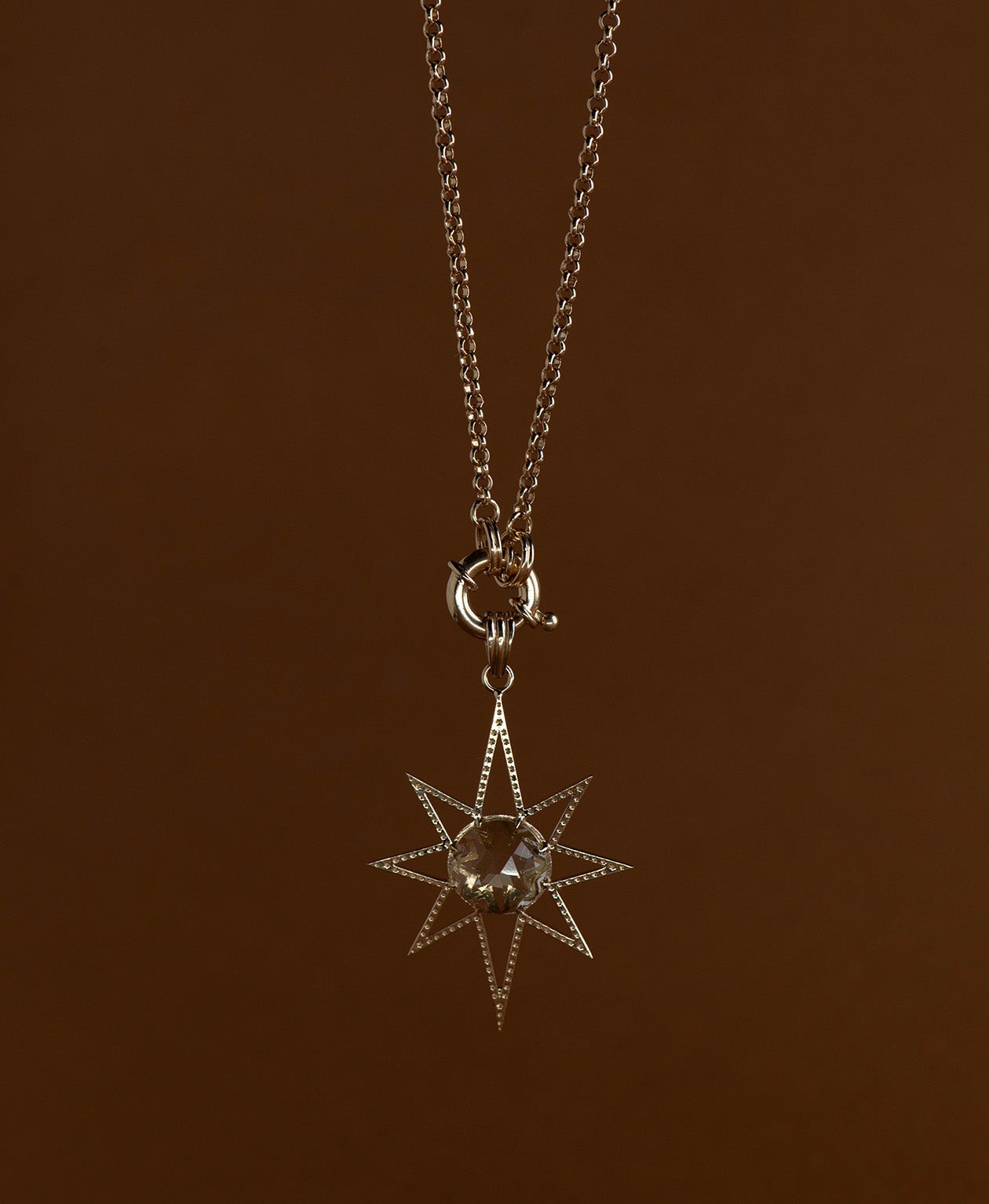 Sunburst Charm - 22k Gold Vermeil, Lemon Quartz