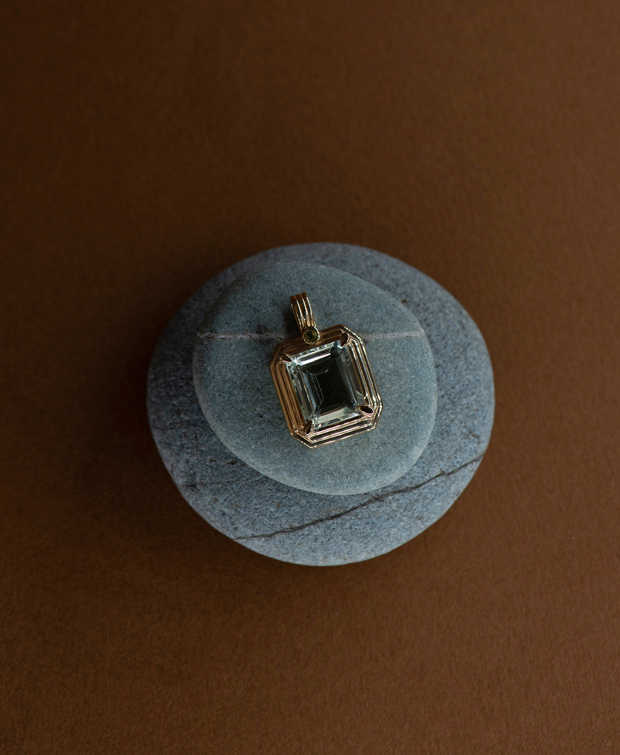 Thea Charm - 22k Gold Vermeil, Green Amethyst