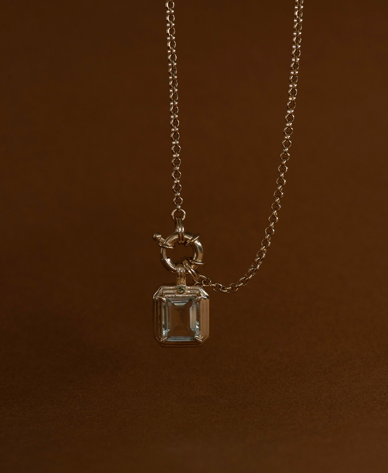 Thea Charm - 22k Gold Vermeil, Green Amethyst