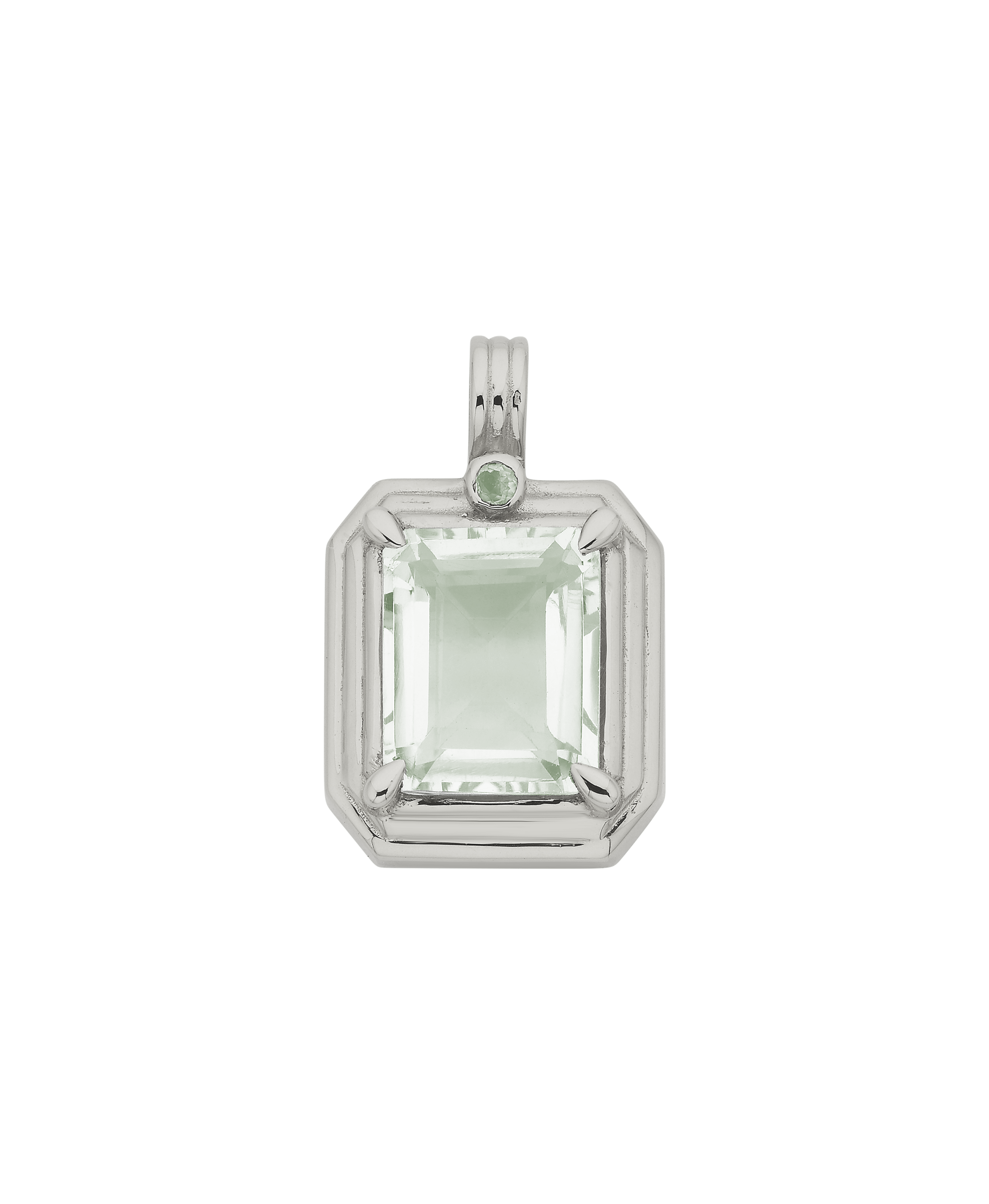 Thea Charm - 925 Sterling Silver, Green Amethyst