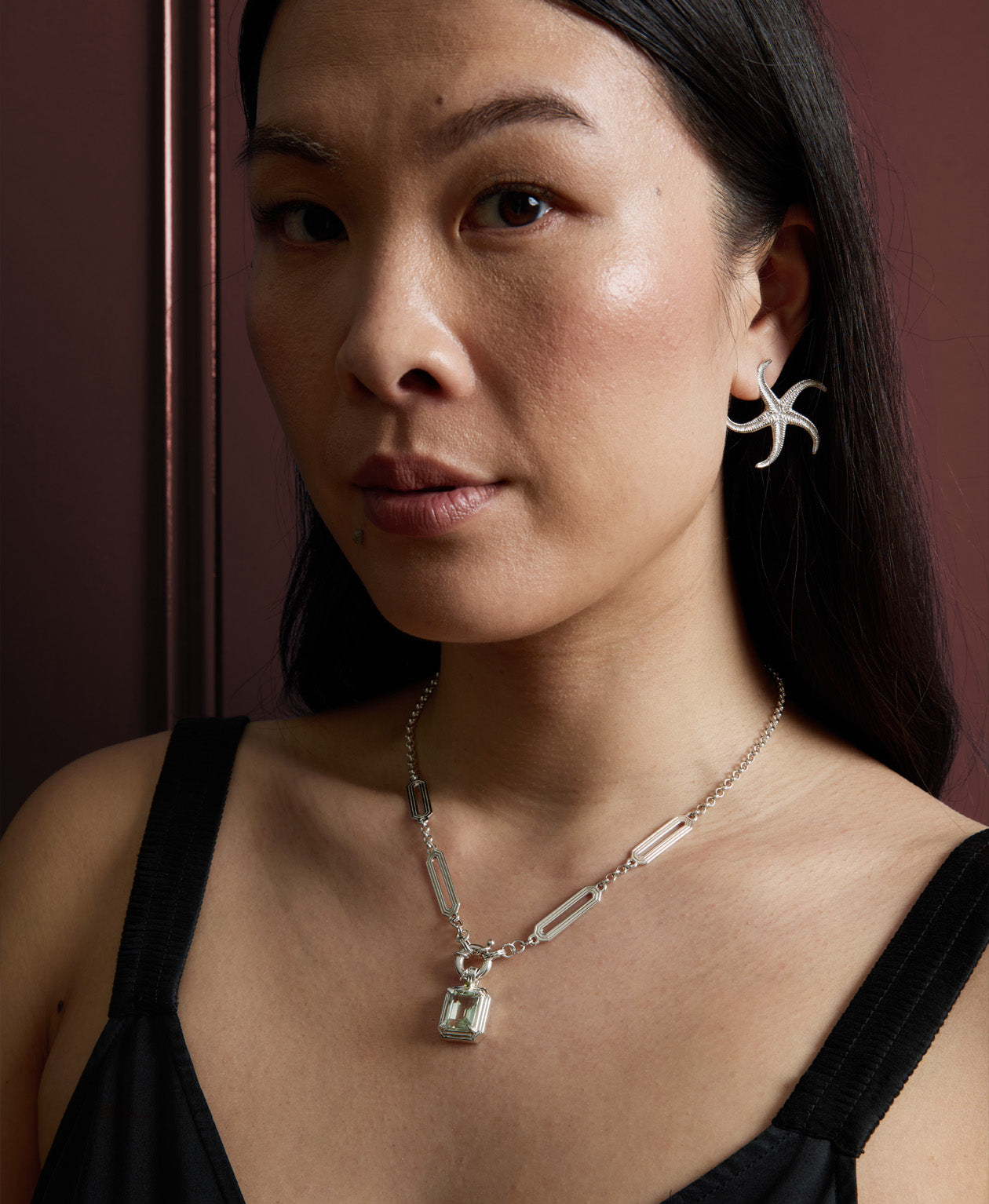 Thea Charm - 925 Sterling Silver, Green Amethyst