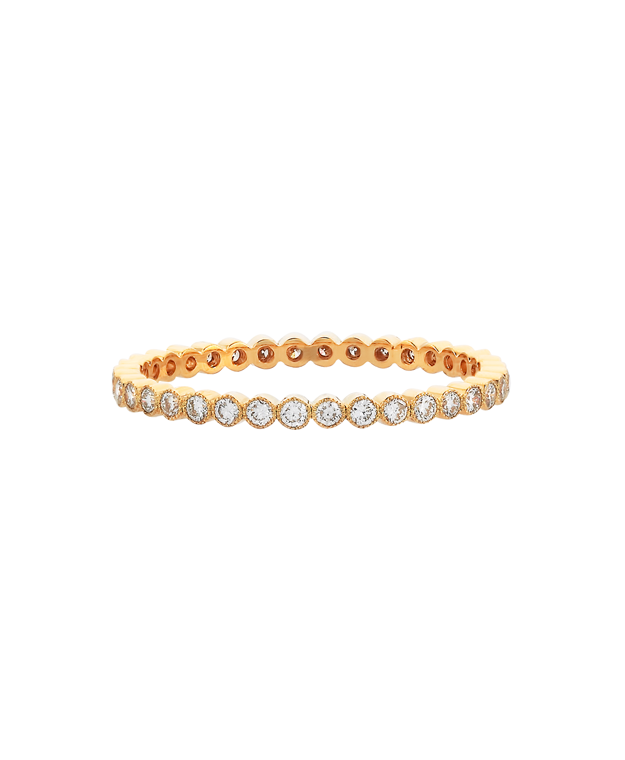 Together Band 1mm - 18k Yellow Gold, Diamond