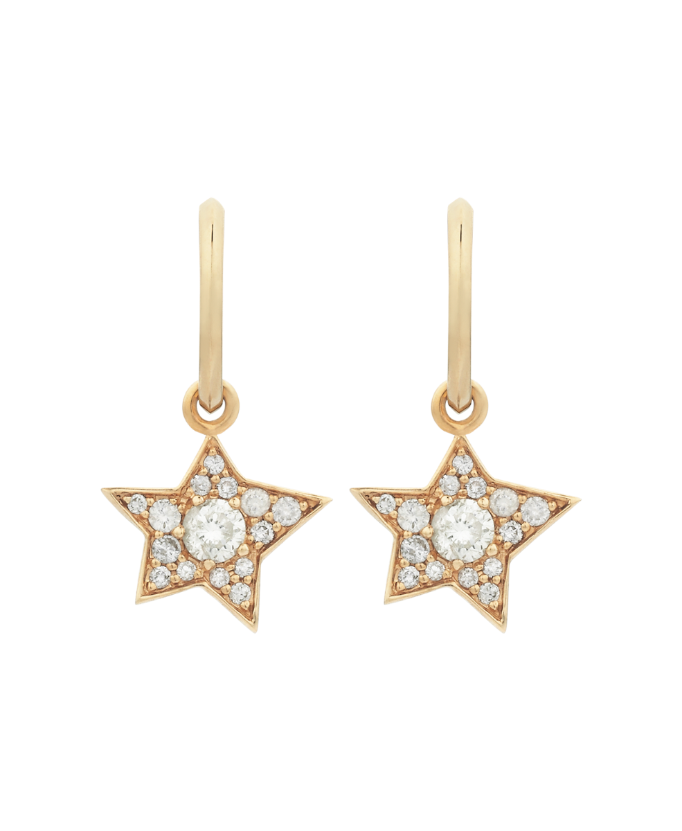 Twinkle Hoops - 9k Yellow Gold, Lab grown Diamond