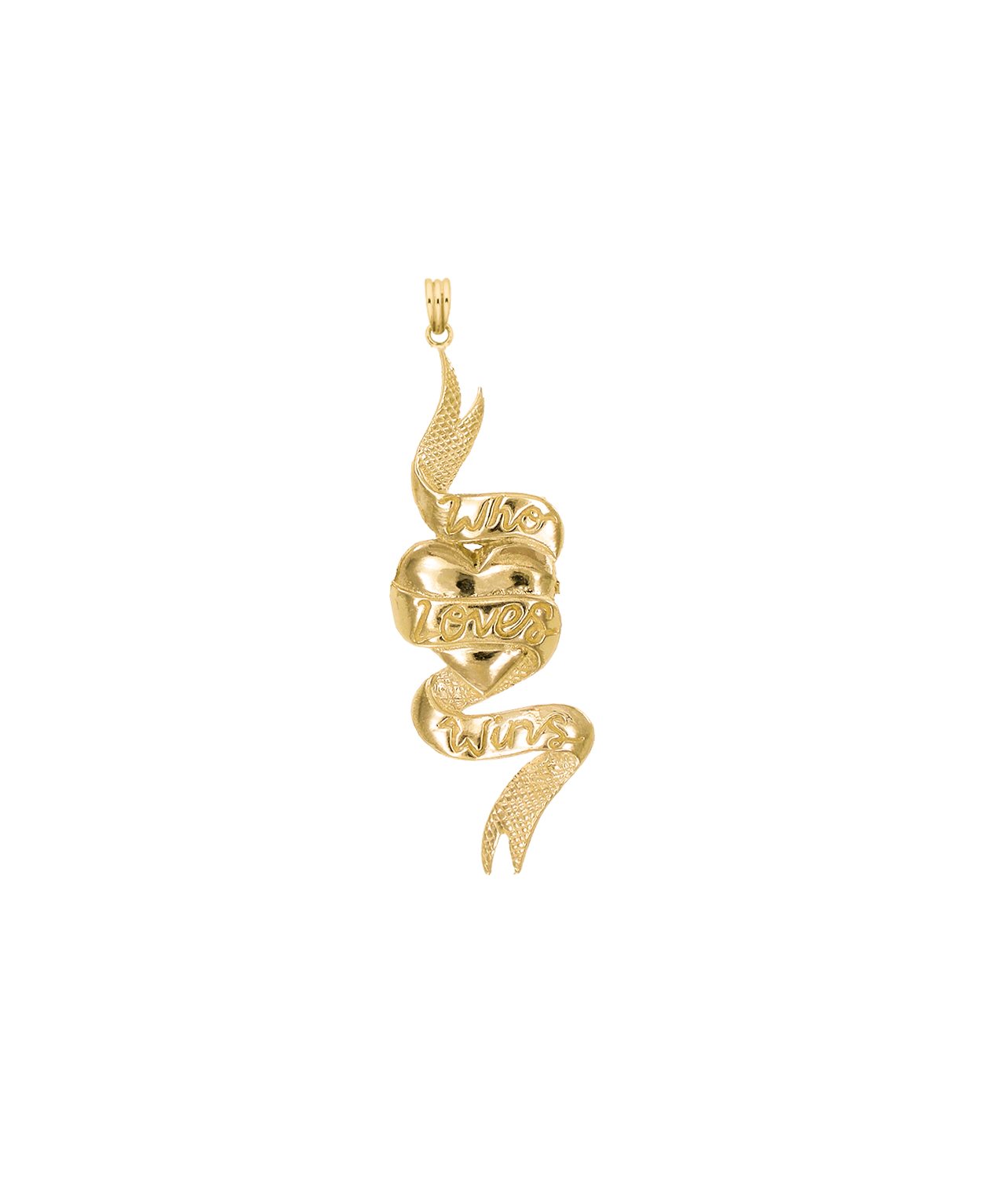 Who Loves Wins Charm - 22k Gold Vermeil
