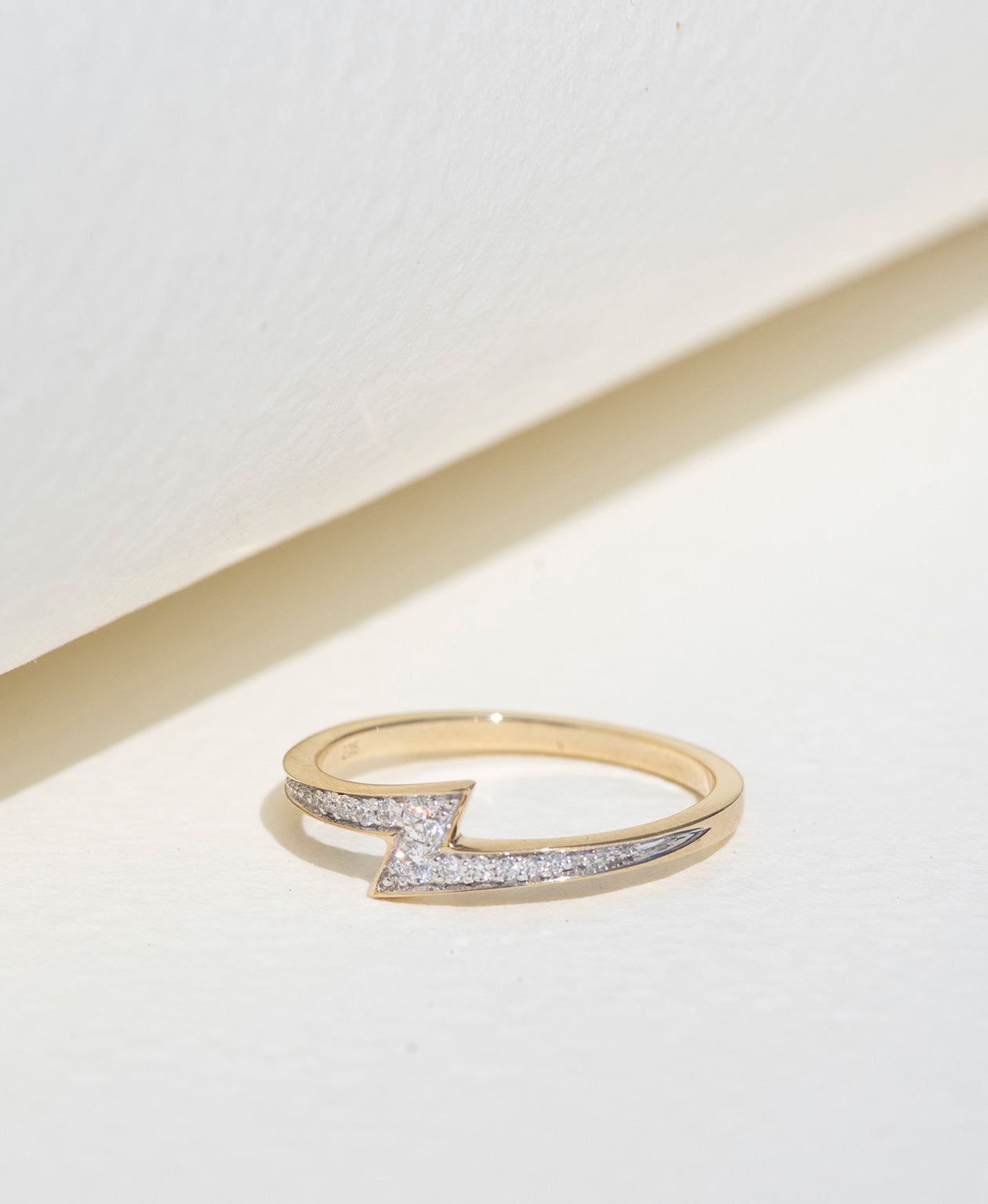 Zap Ring - 9k Yellow Gold, Diamond
