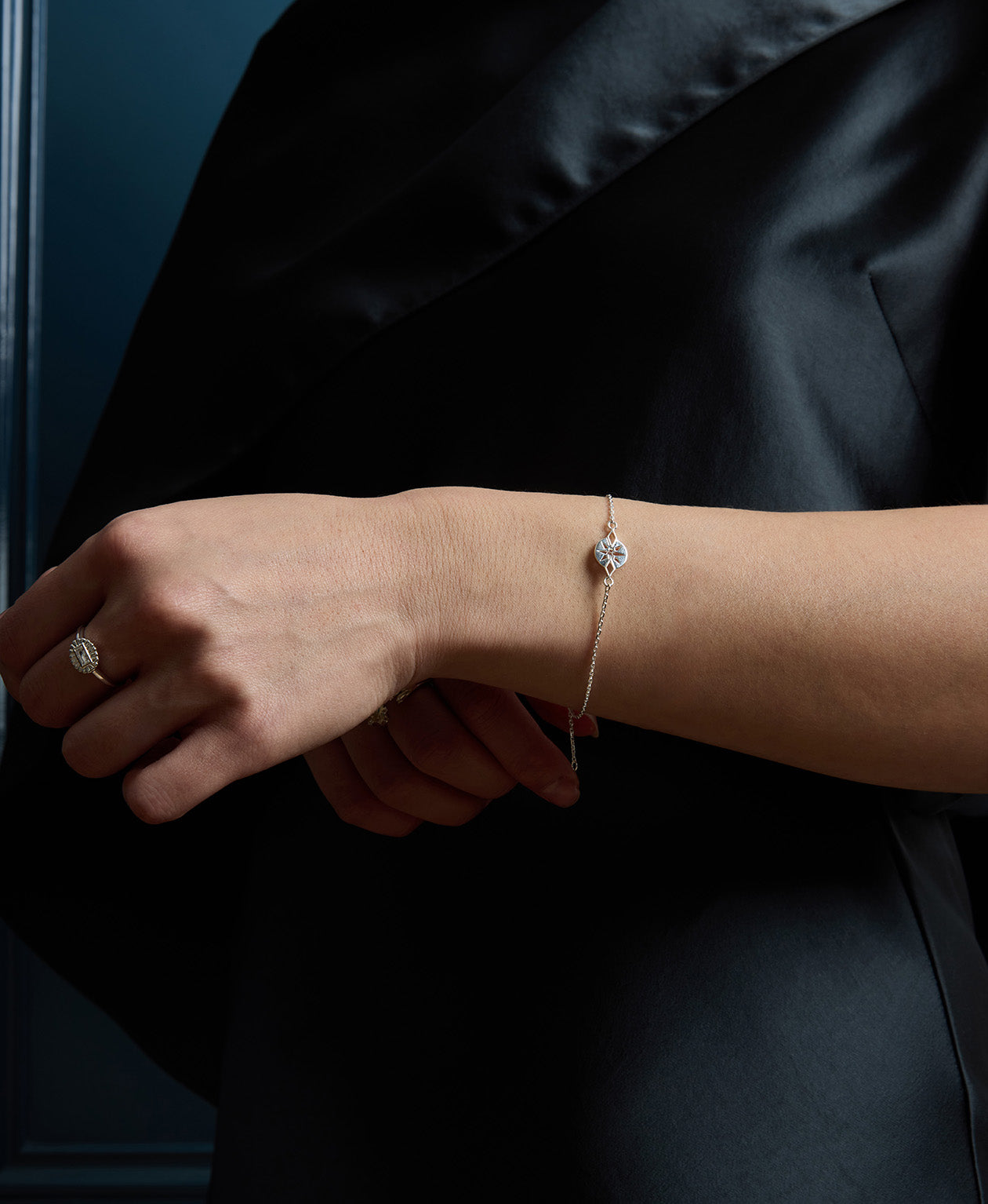Zia Bracelet - 925 Sterling Silver, White Zircon