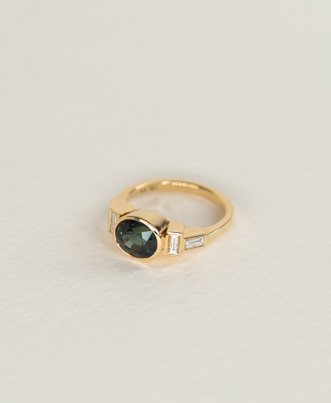 One of a Kind 486 - 18k Yellow Gold, Green Sapphire