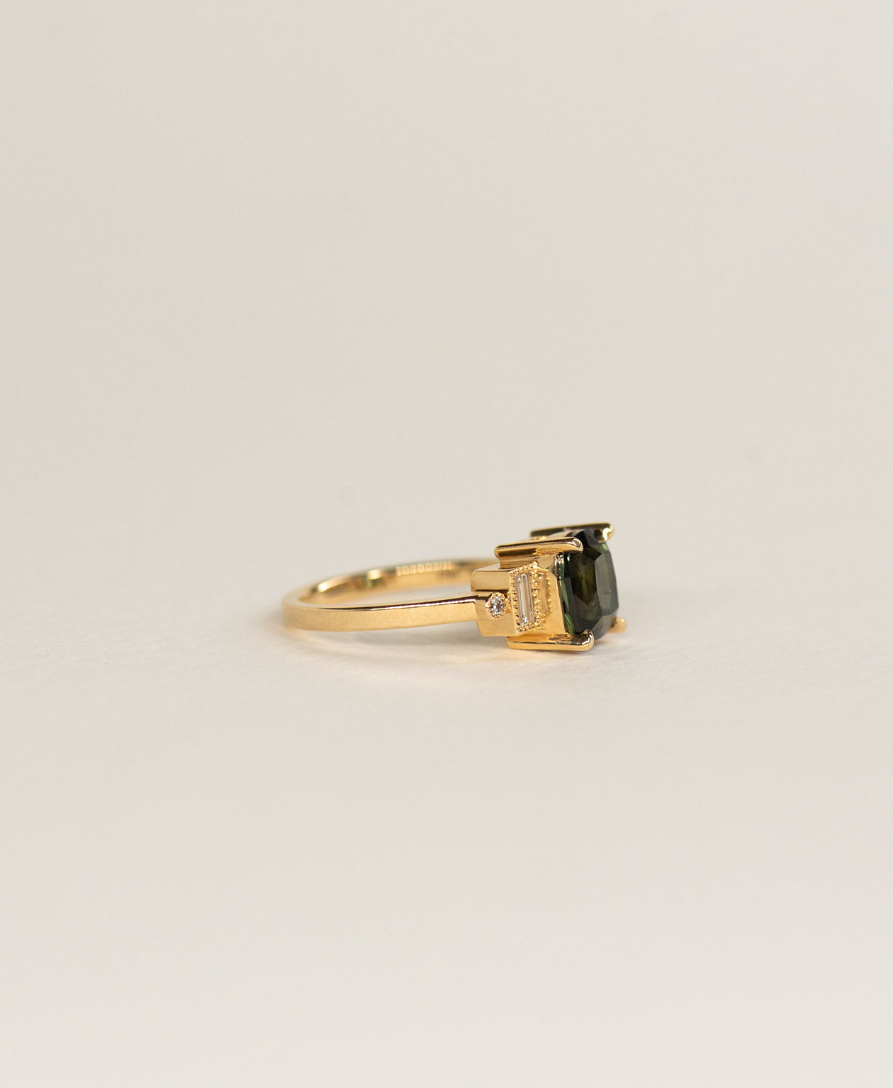 One of a Kind 488 - 18k Yellow Gold, Green Sapphire