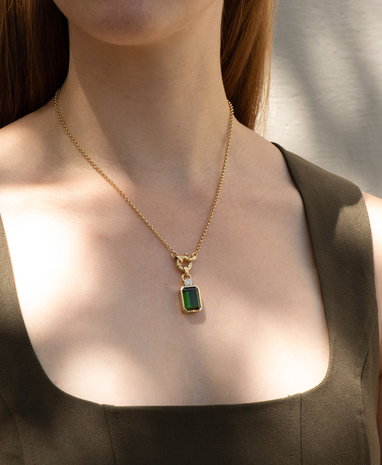 One of a Kind 489 - 18k Yellow Gold, Green Tourmaline
