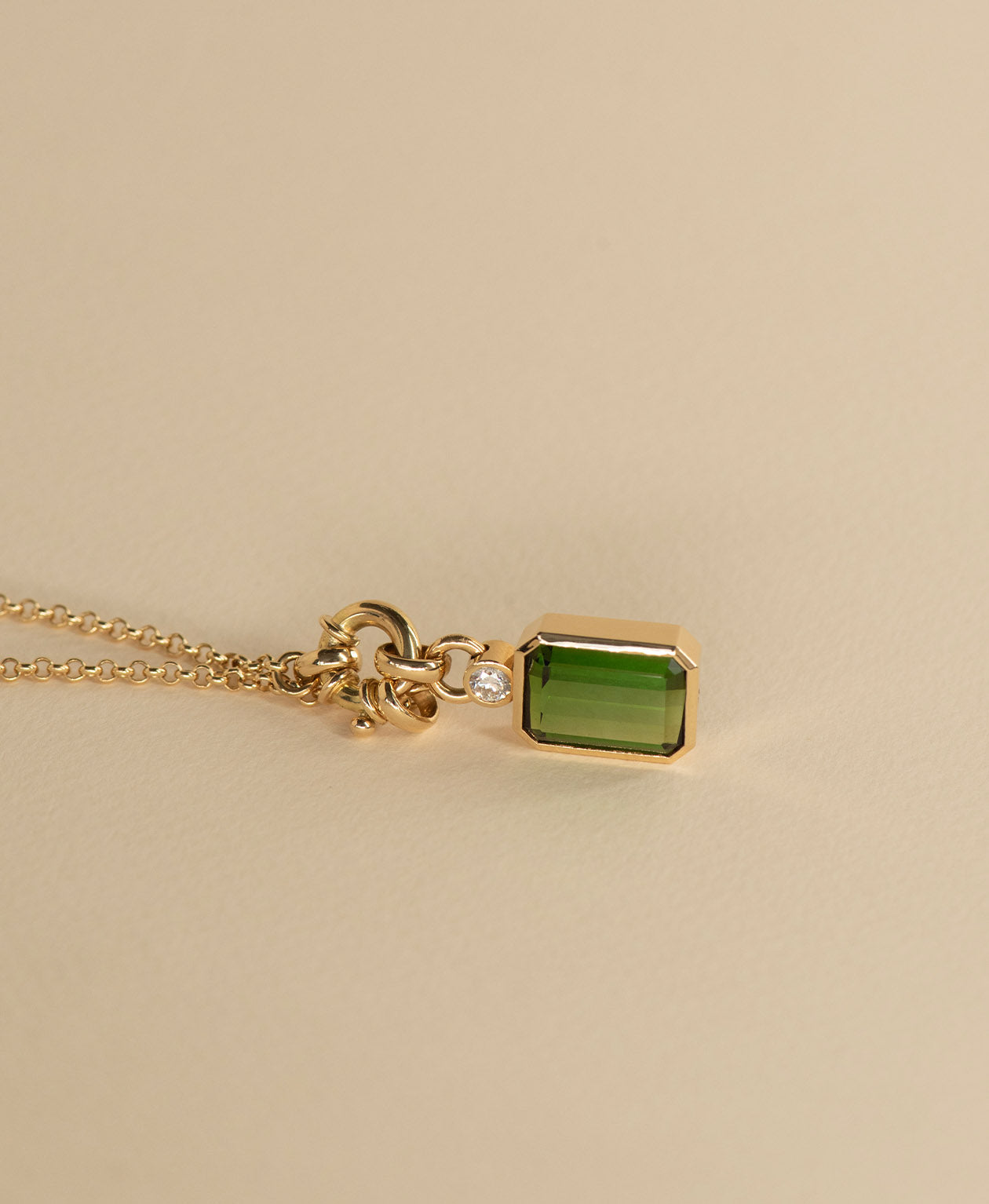 One of a Kind 489 - 18k Yellow Gold, Green Tourmaline