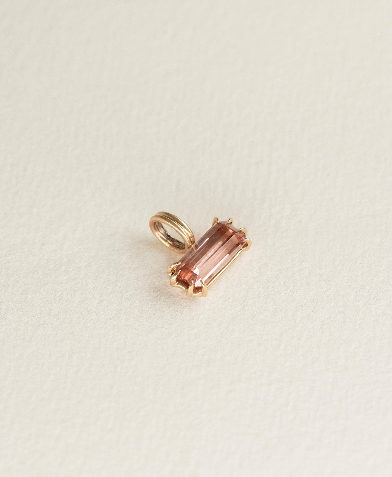 Angled view of the One of a Kind Charm 491 in 9k Yellow Gold.
