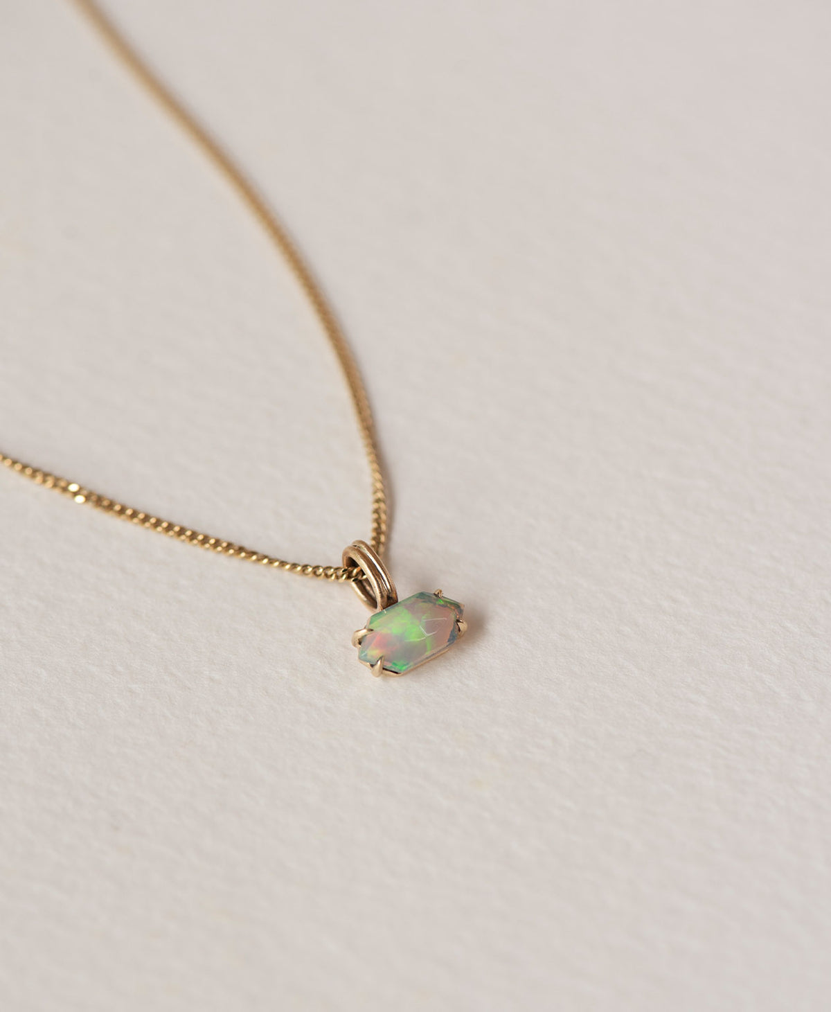One of a Kind Charm 521 - 9k Yellow Gold, Opal