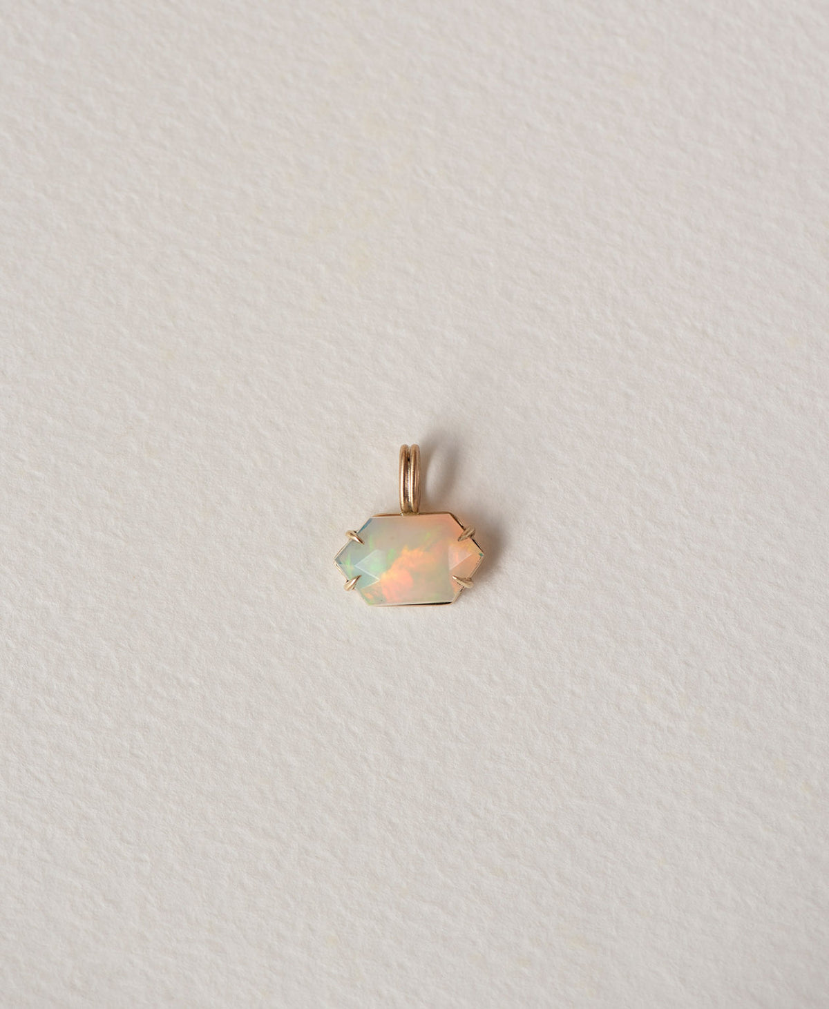 One of a Kind Charm 522 - 9k Yellow Gold, Opal