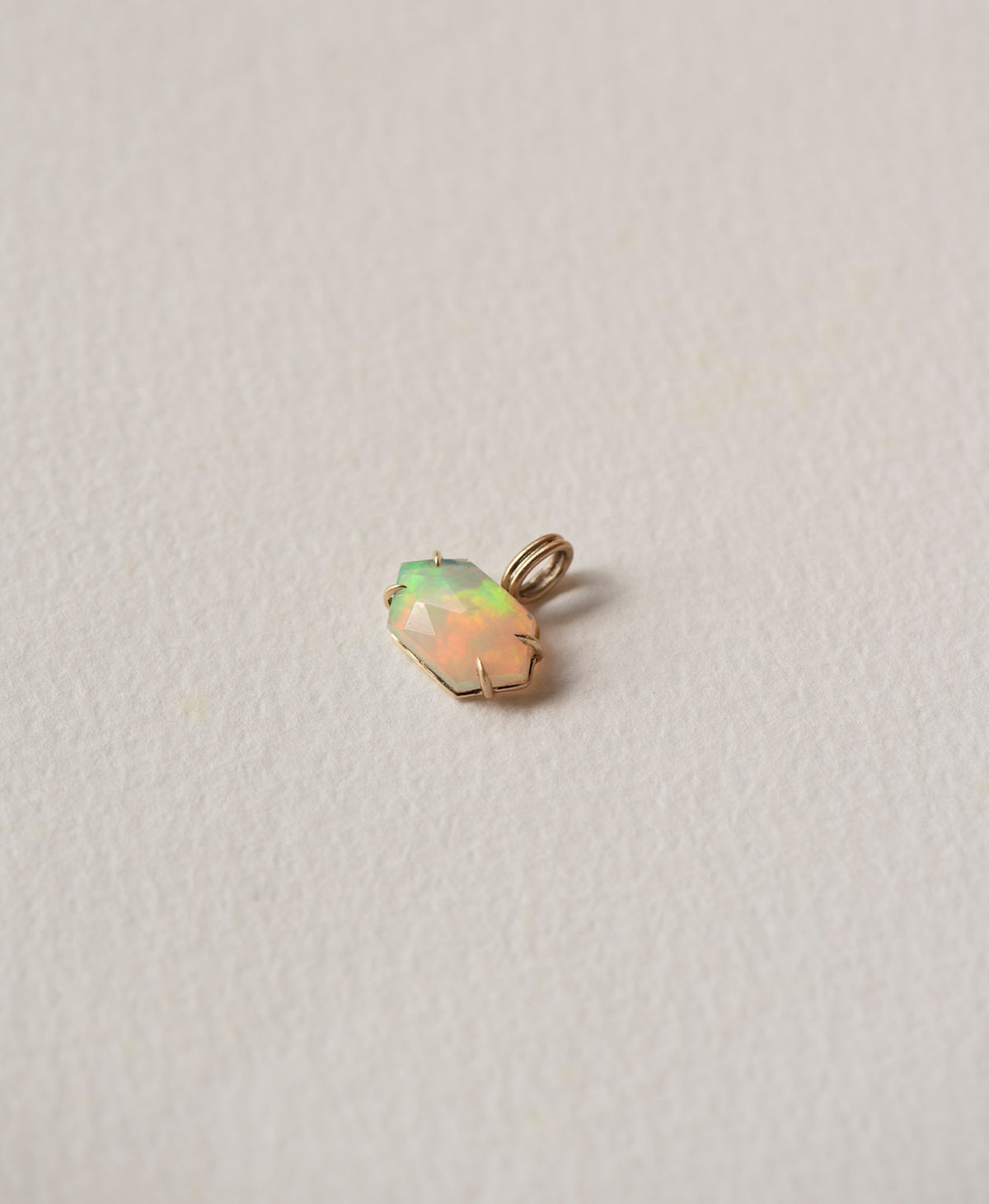 One of a Kind Charm 522 - 9k Yellow Gold, Opal