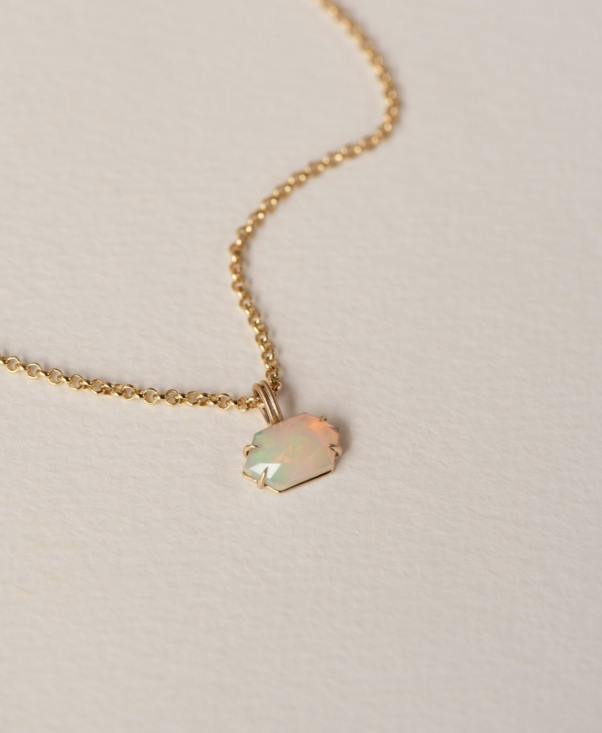One of a Kind Charm 522 - 9k Yellow Gold, Opal