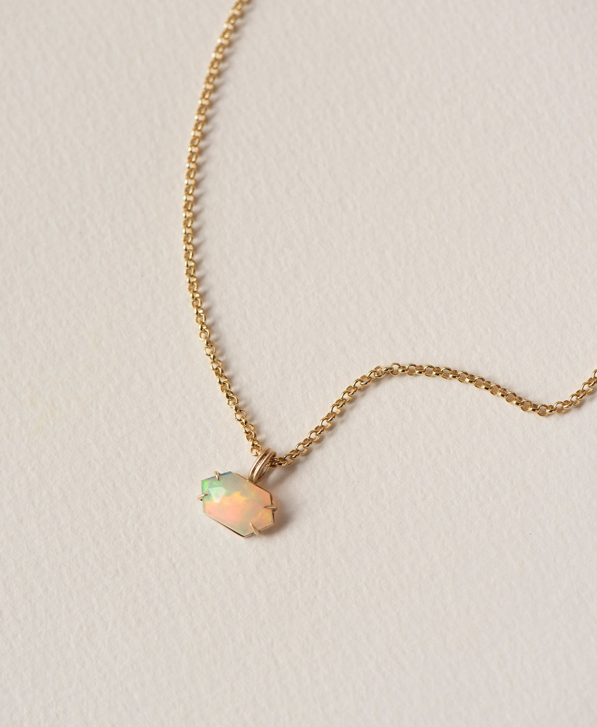One of a Kind Charm 522 - 9k Yellow Gold, Opal