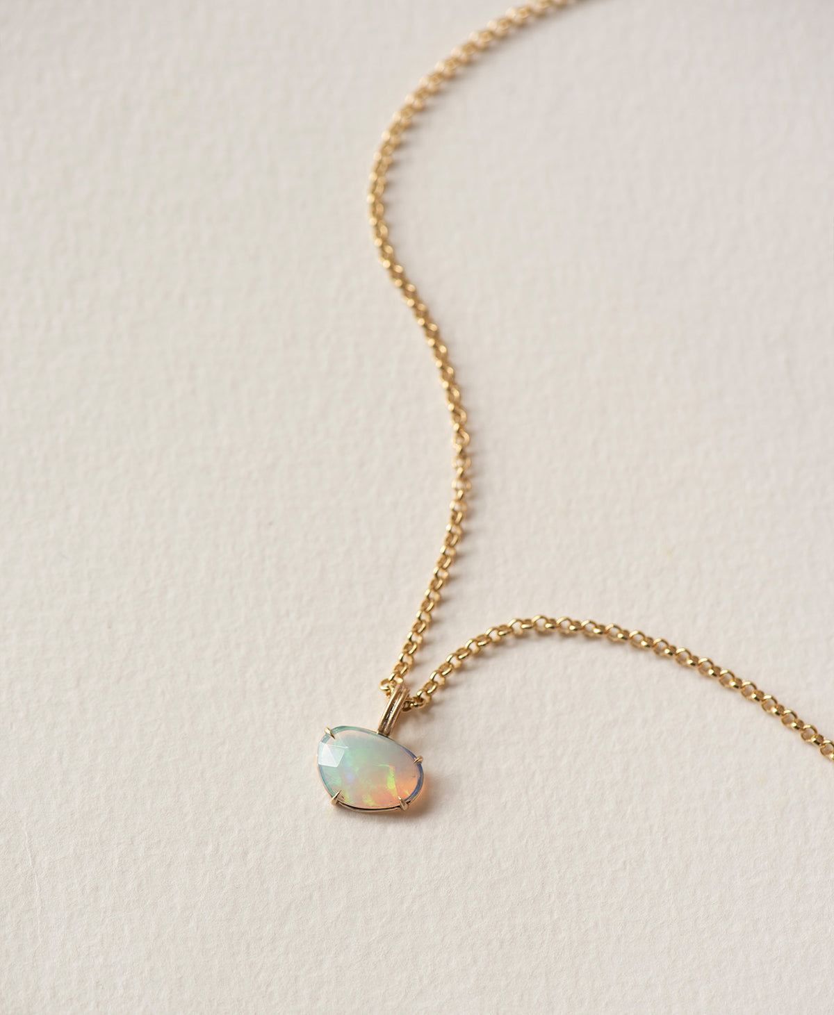 One of a Kind Charm 526 - 9k Yellow Gold, Opal