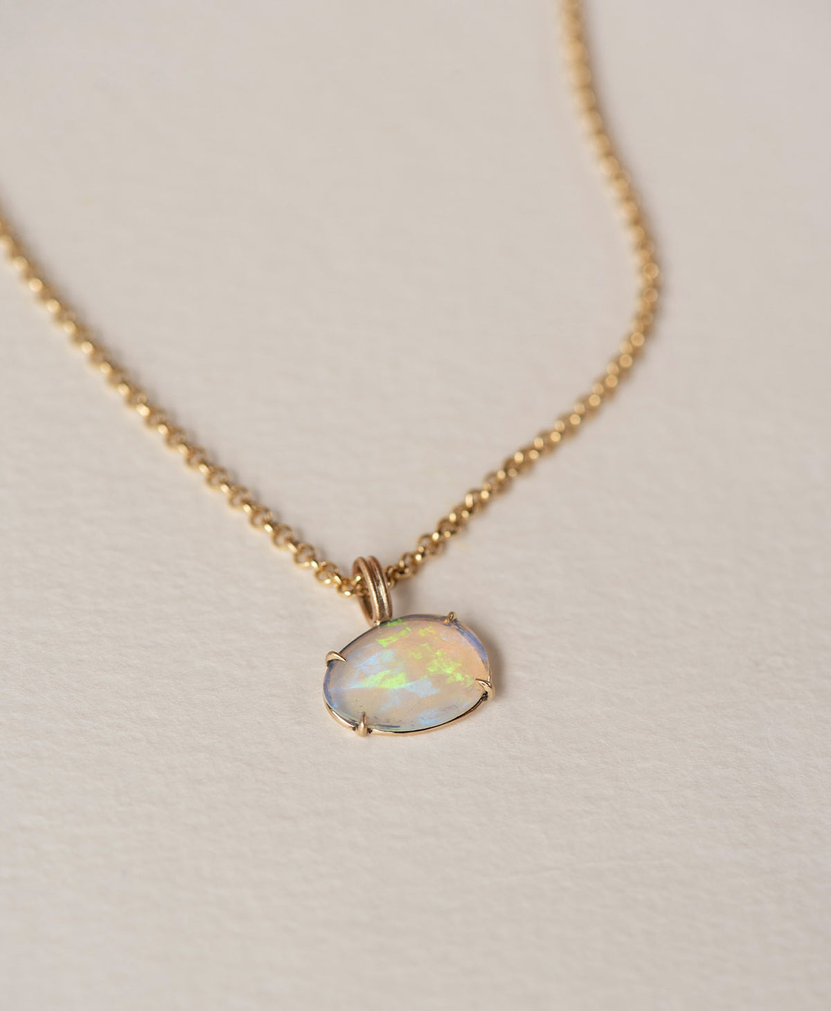 One of a Kind Charm 527 - 9k Yellow Gold, Opal