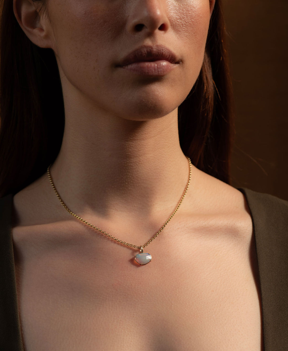 One of a Kind Charm 527 - 9k Yellow Gold, Opal