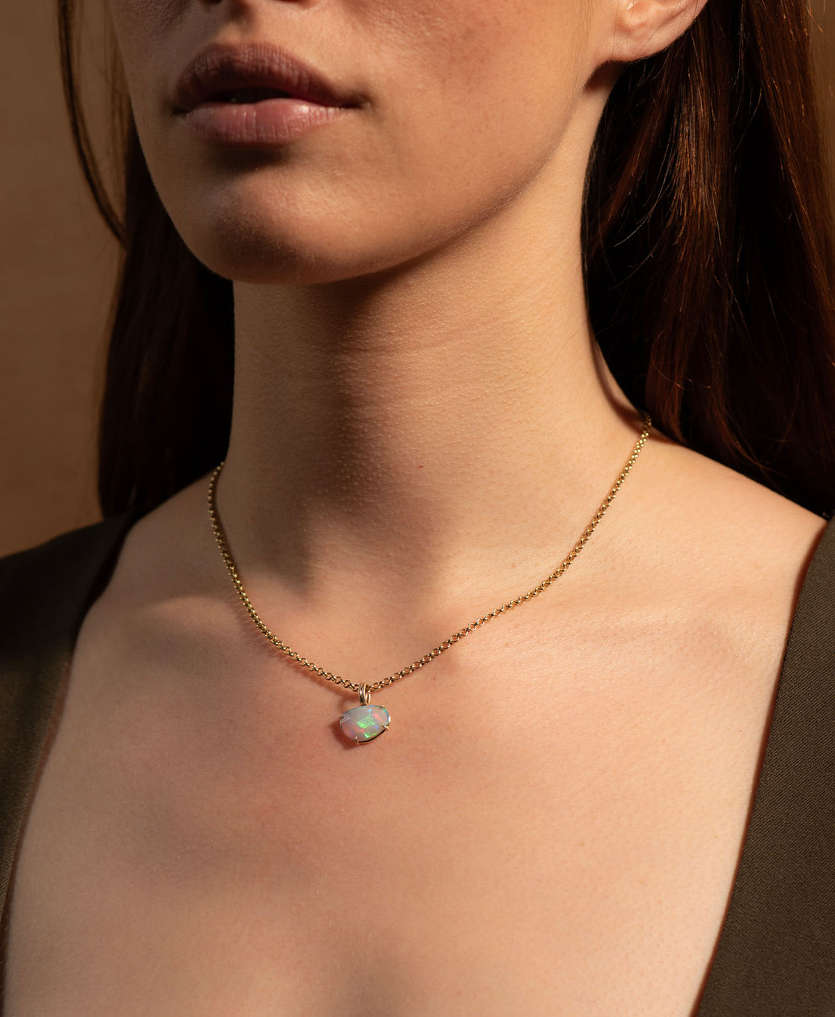 One of a Kind Charm 527 - 9k Yellow Gold, Opal