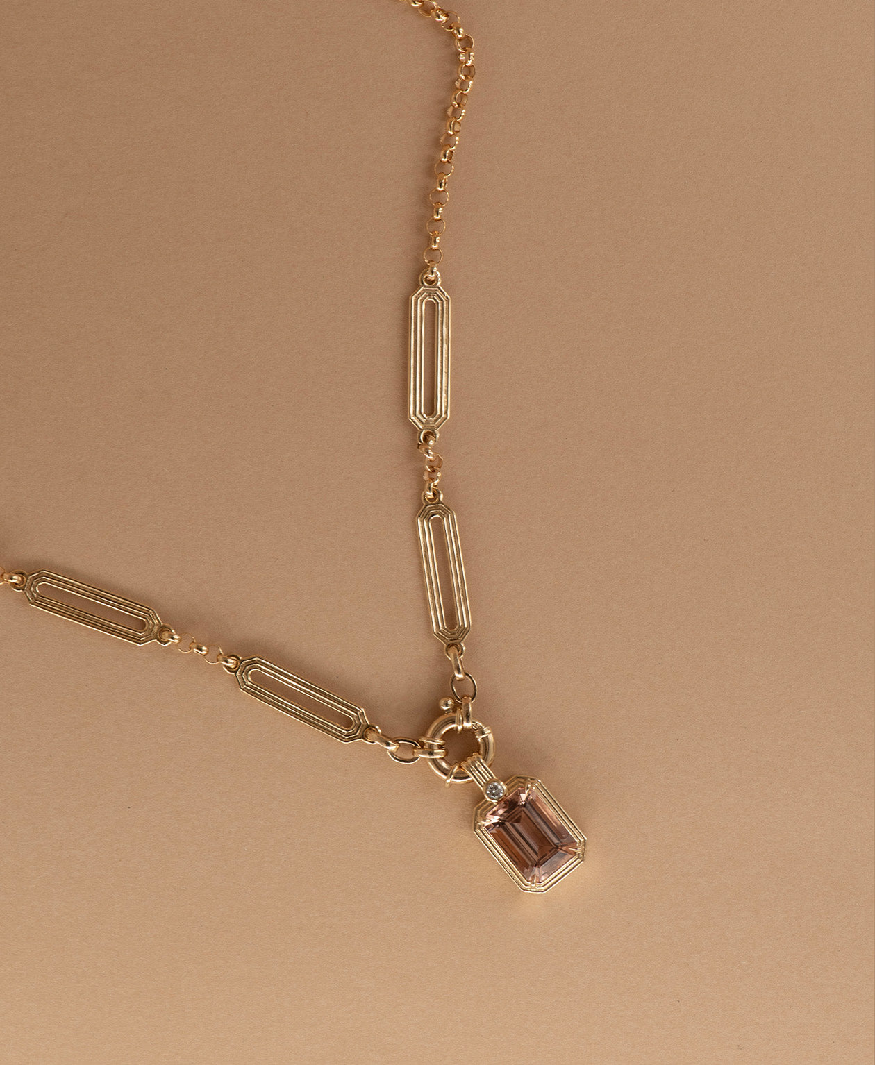 Limited Edition 201 - 9k Yellow Gold, Morganite