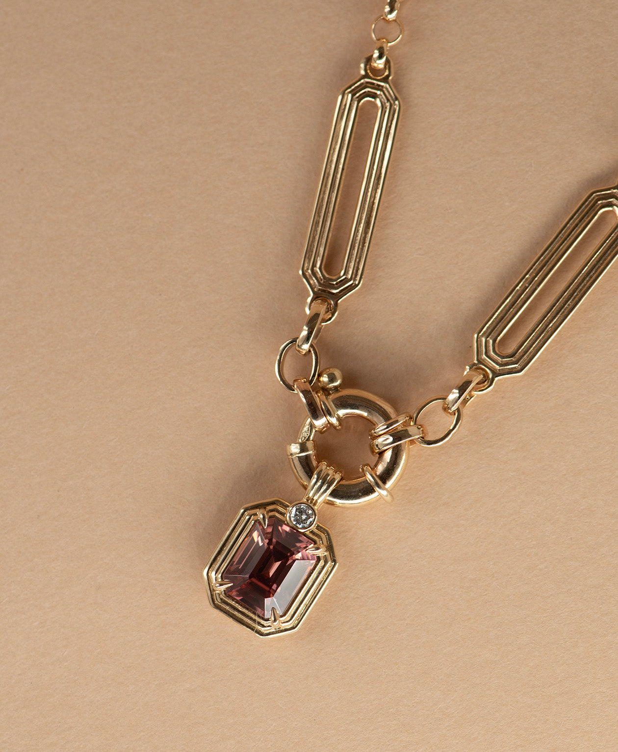 Limited Edition 203 - 9k Yellow Gold, Mocca Zircon