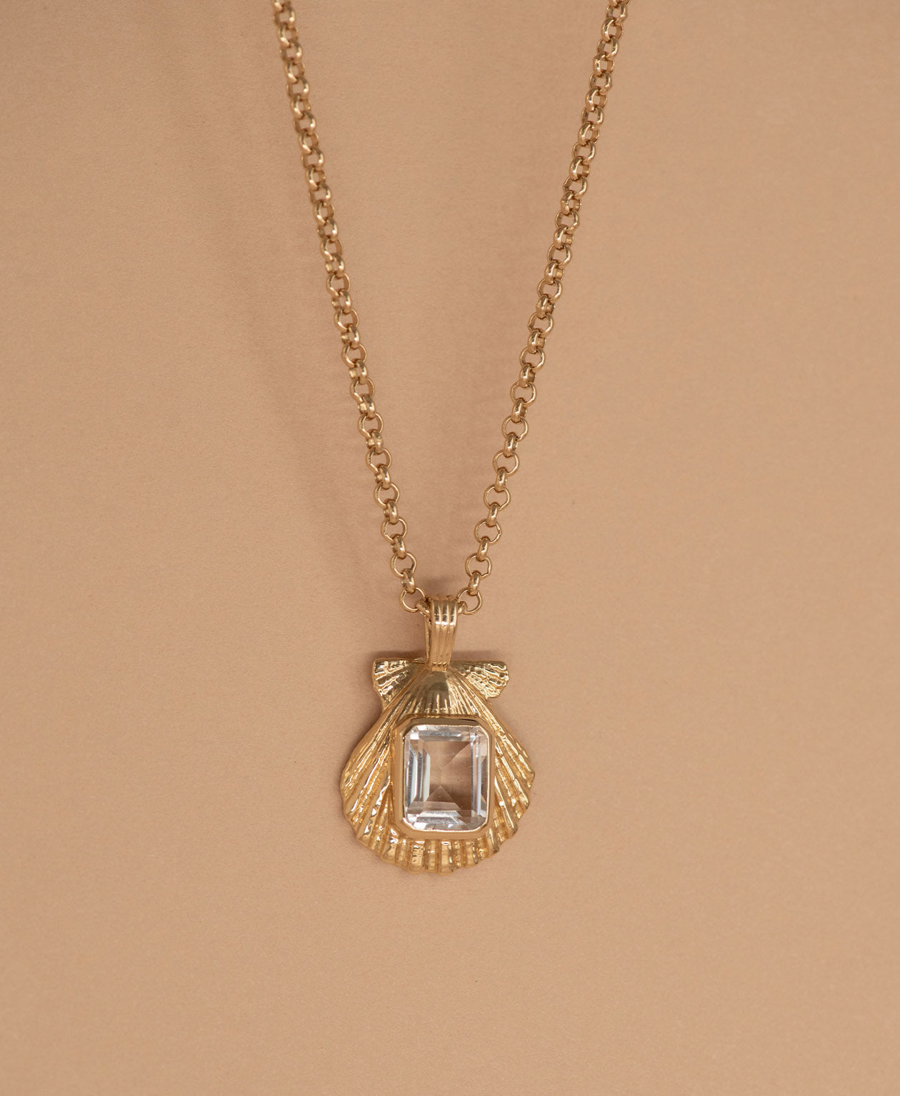 Alara Necklace - 22k Gold Vermeil, White Topaz