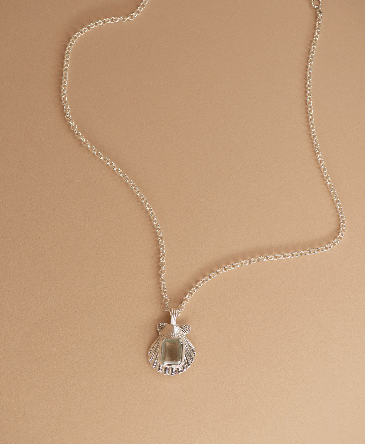 Alara Necklace - 925 Sterling Silver, Green Amethyst
