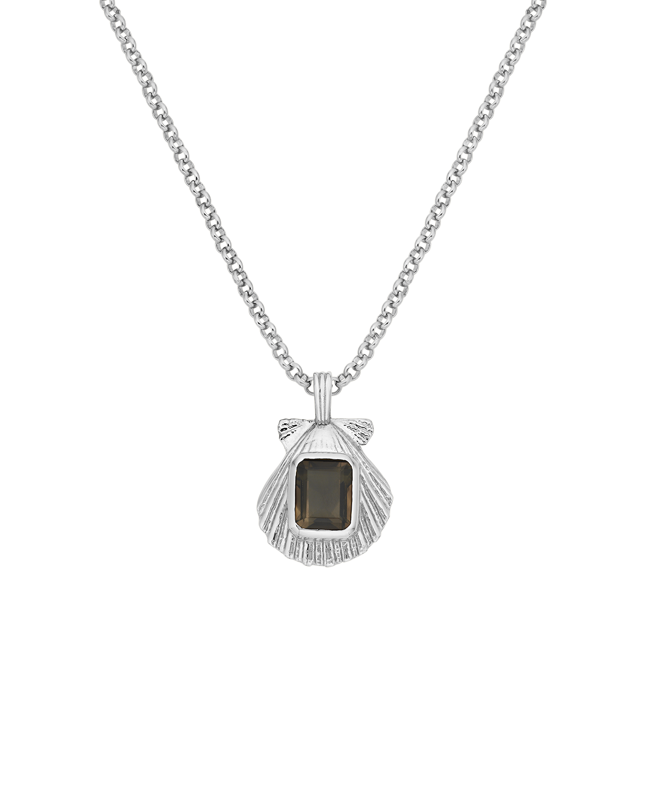 Alara Necklace - 925 Sterling Silver, Smoky Quartz