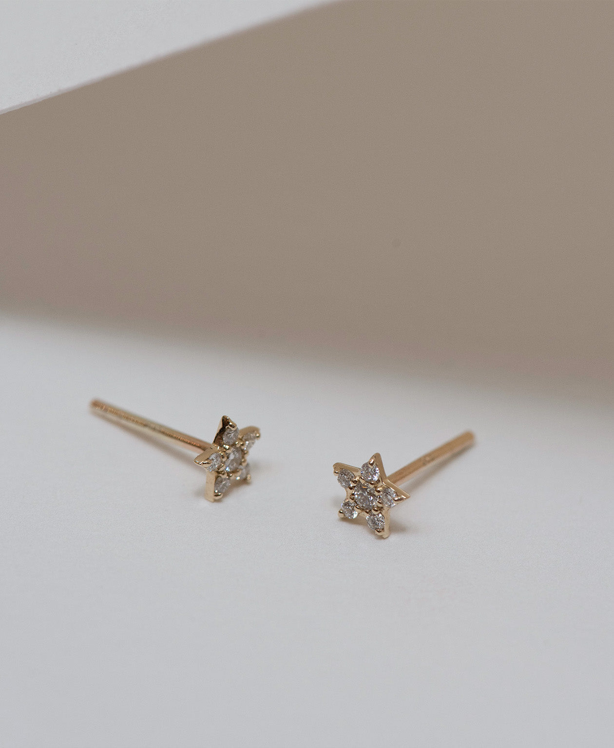 Alcyone Diamond Studs - 9k Yellow Gold, Diamond