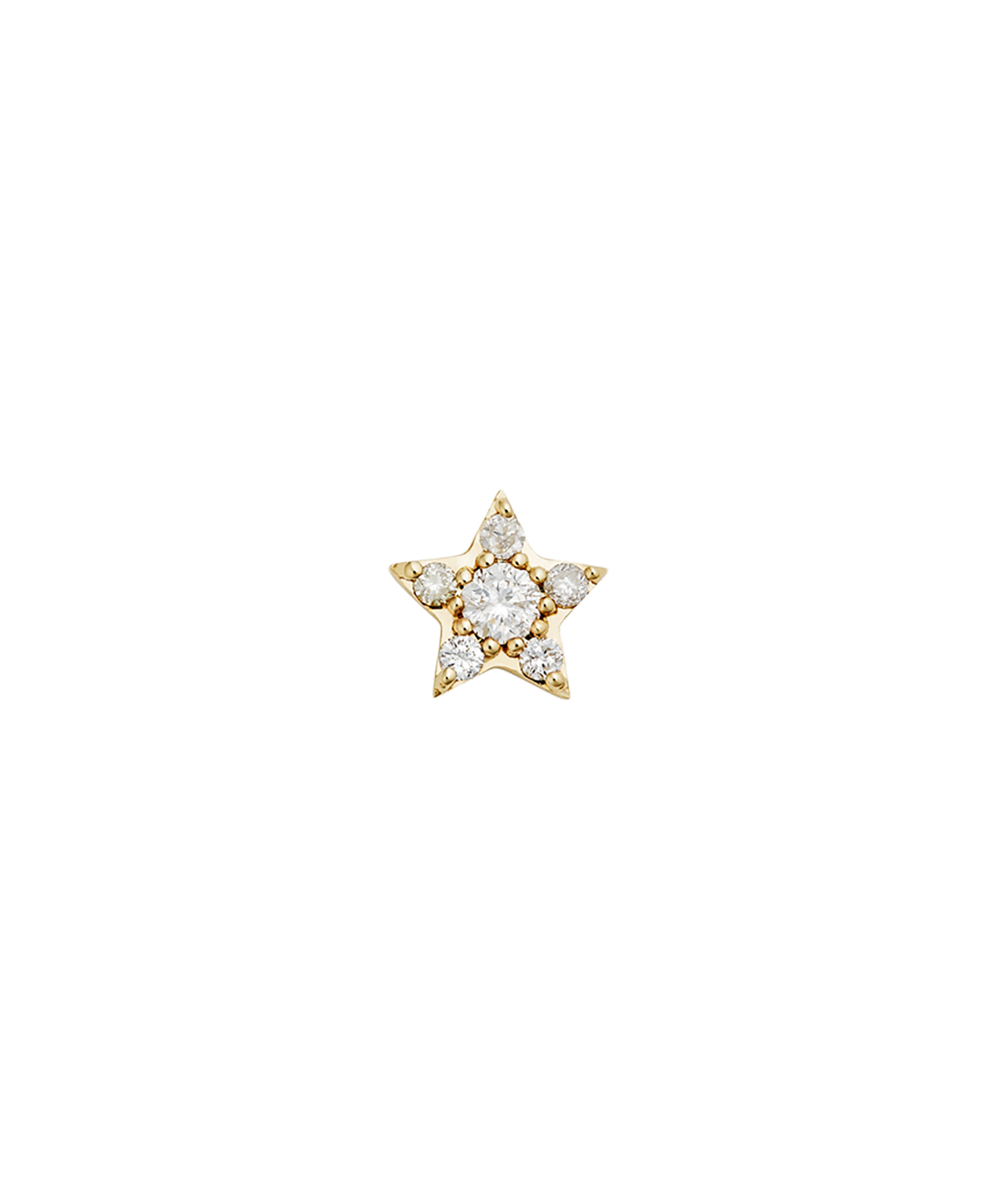 Alcyone Diamond Single Stud - 9k Yellow Gold, Diamond