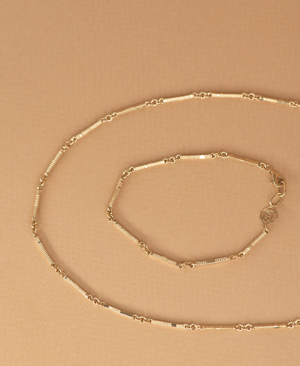 Ameena Bracelet and 50cm Chain Gift Set - 22k Gold Vermeil