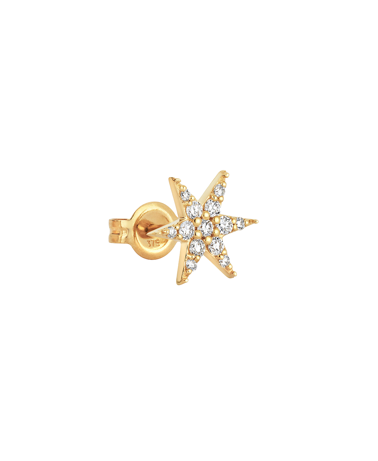 Mini Anahata Single Stud - 9k Yellow Gold, Diamond