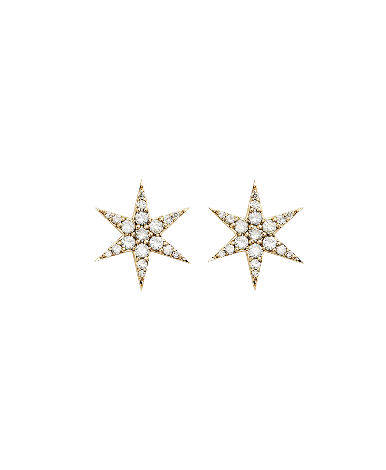 Anahata Studs - 9k Yellow Gold, Diamond