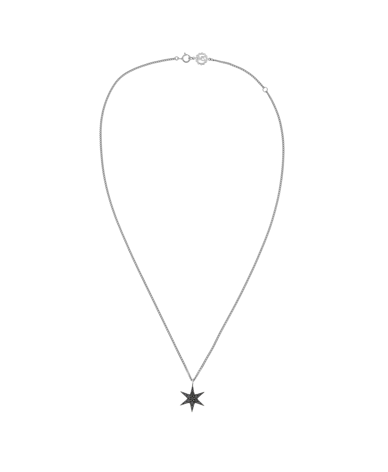 Anahata Necklace - 9k White Gold, Black Diamond