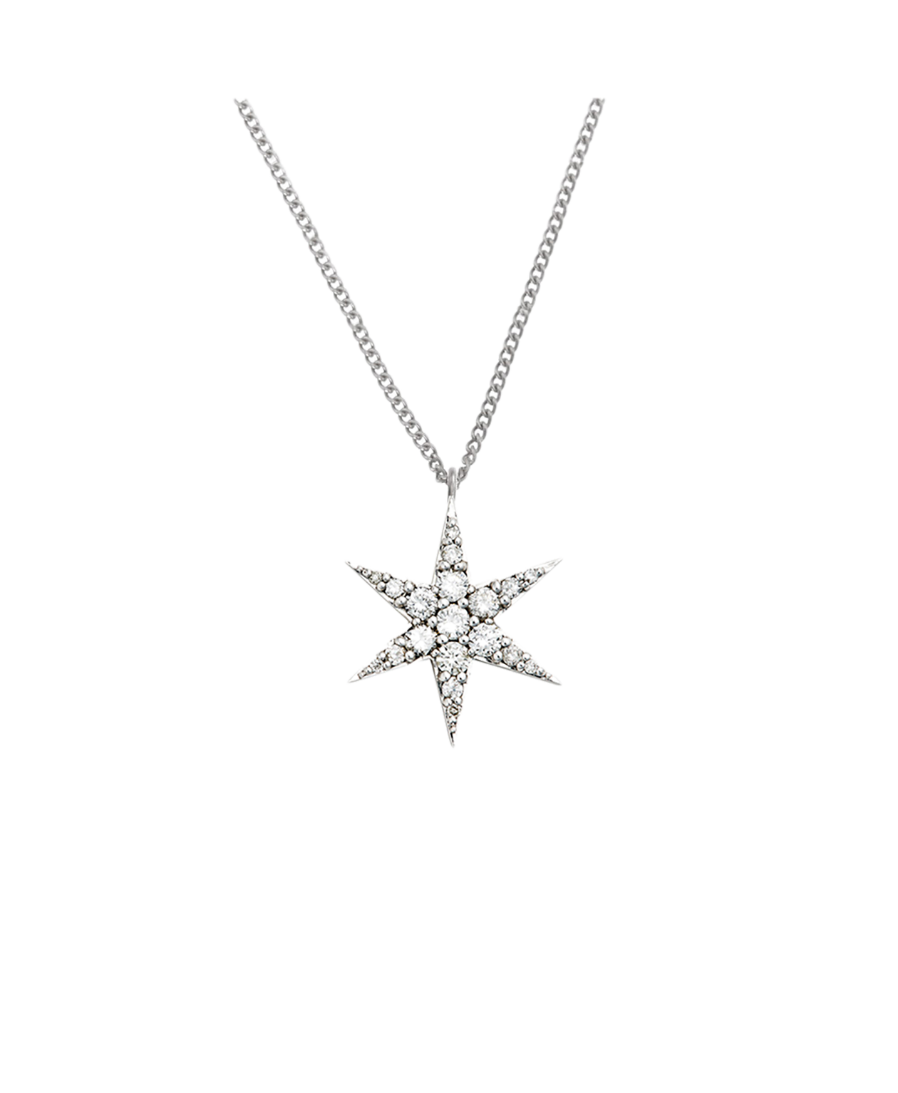 Anahata Necklace - 9k White Gold, Diamond